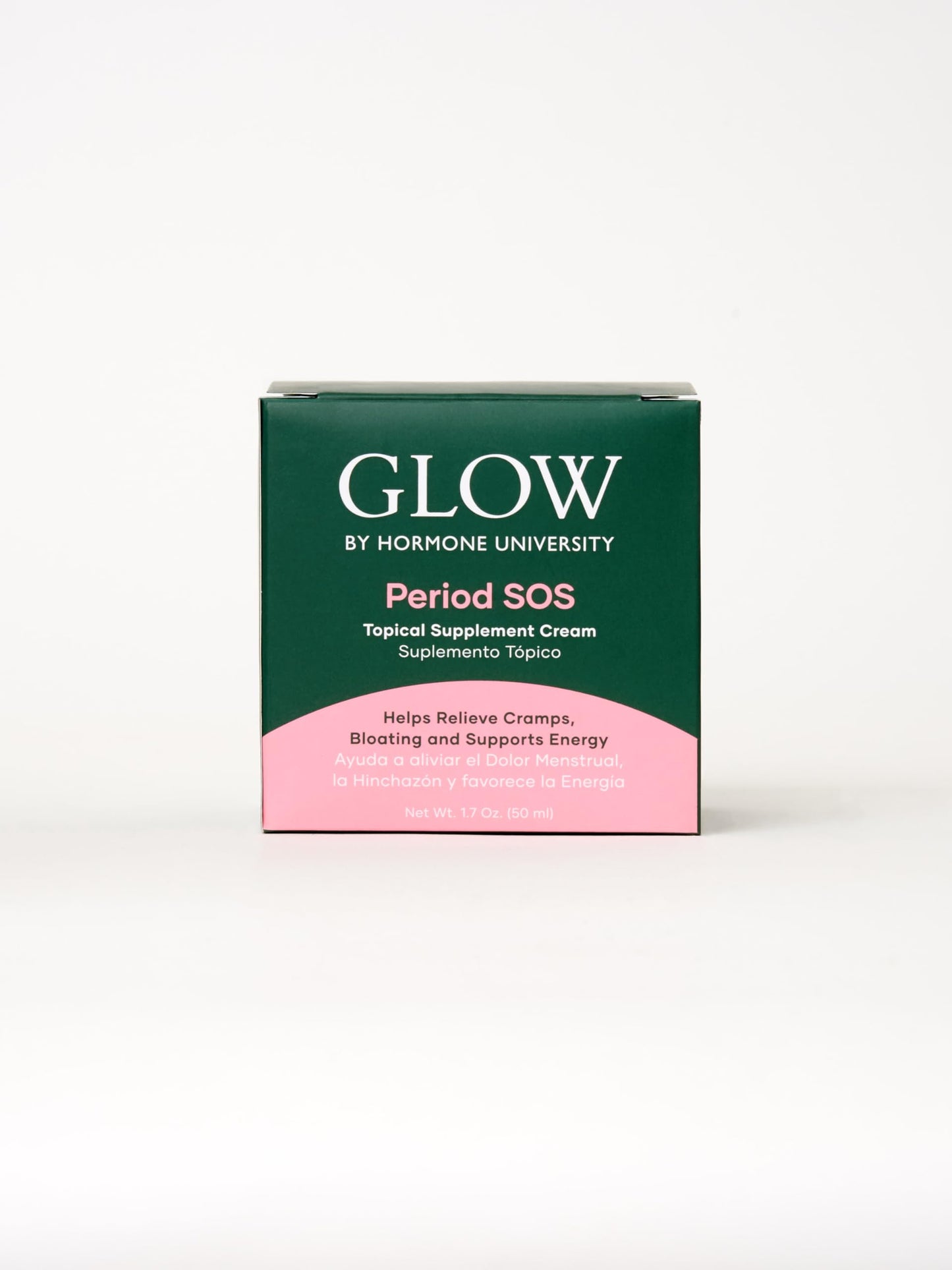 Glow Botanica Period SOS cream packaging showing ingredient details