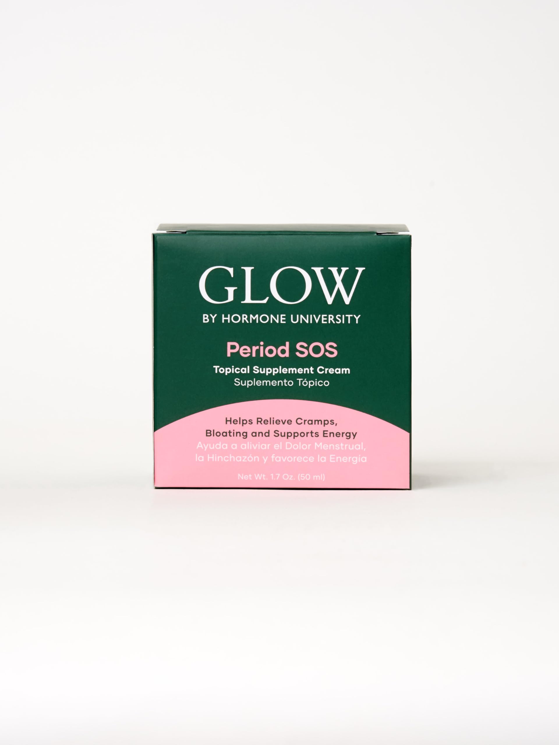 Glow Botanica Period SOS cream packaging showing ingredient details