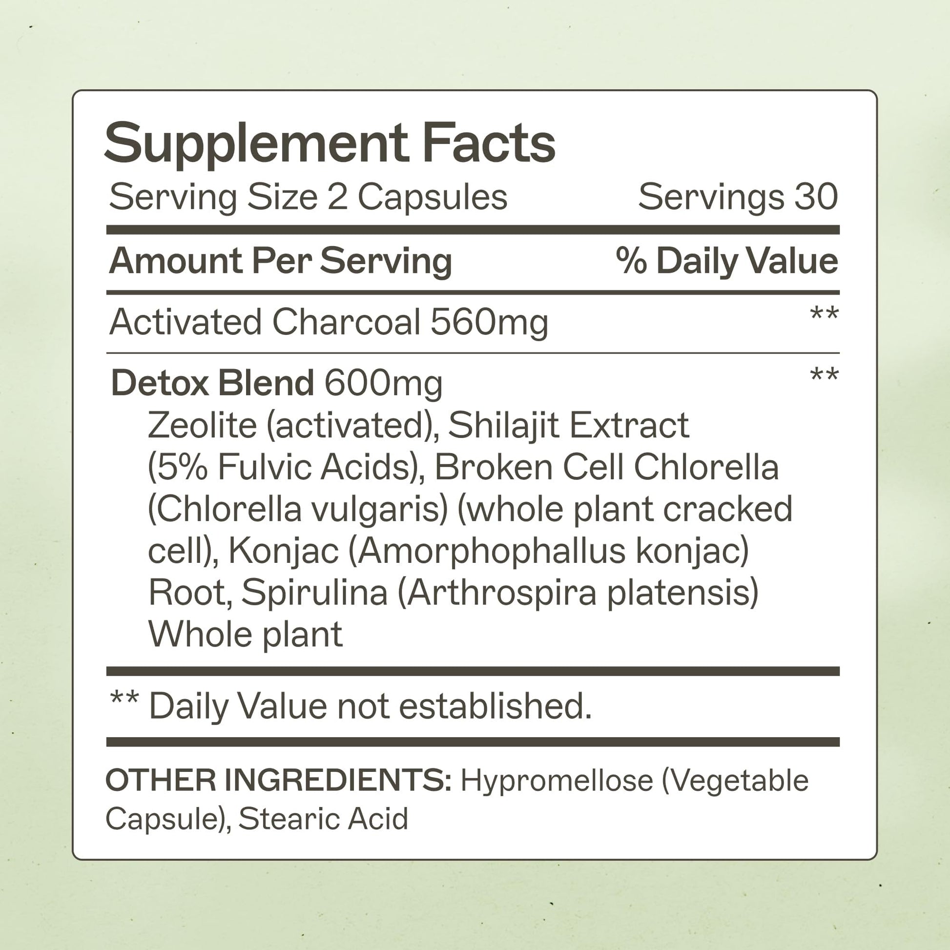 Amy Myers MD Coconut Charcoal capsules dietary supplement for gas and bloating relief