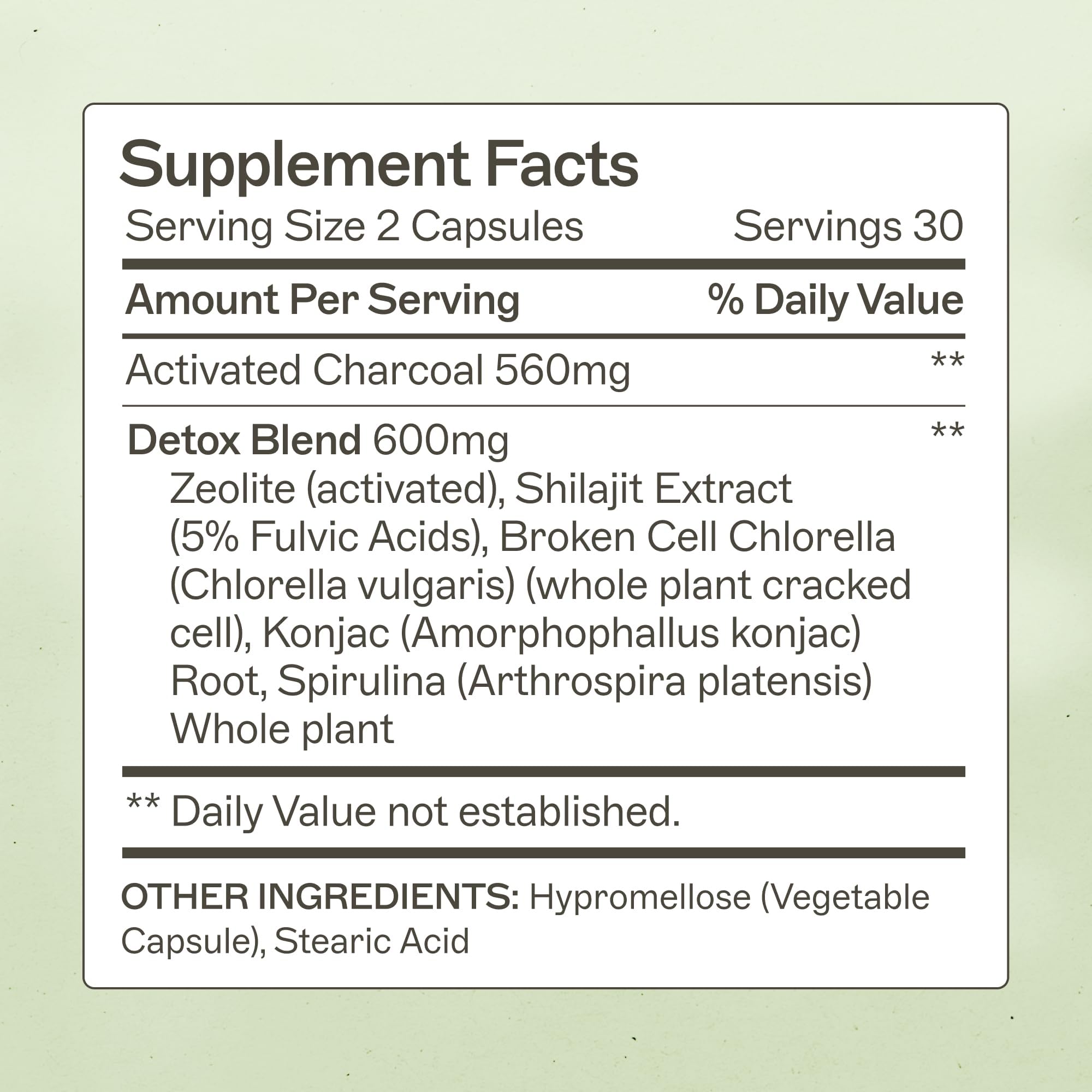 Amy Myers MD Coconut Charcoal capsules dietary supplement for gas and bloating relief