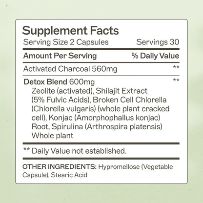 Amy Myers MD Coconut Charcoal capsules dietary supplement for gas and bloating relief