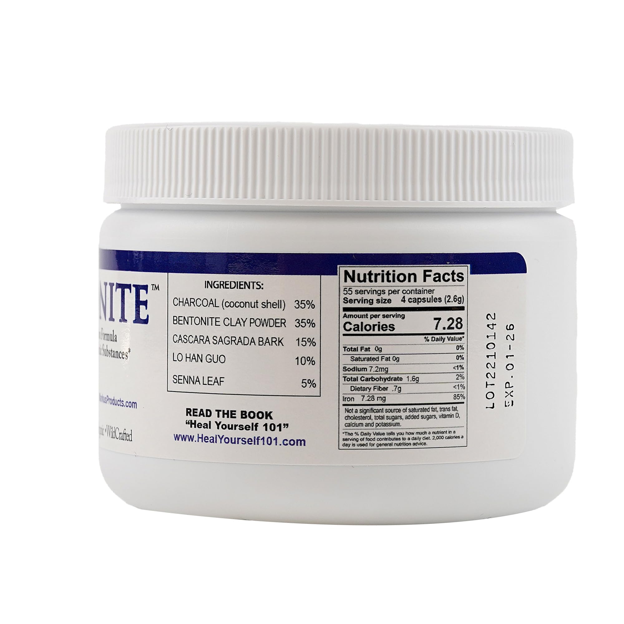 Body Force Max Detox 220 capsules supplement label showing organic and non-GMO ingredients.