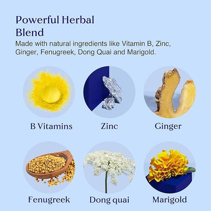 De Lune Cramp Aid herbal supplement bottle and capsules