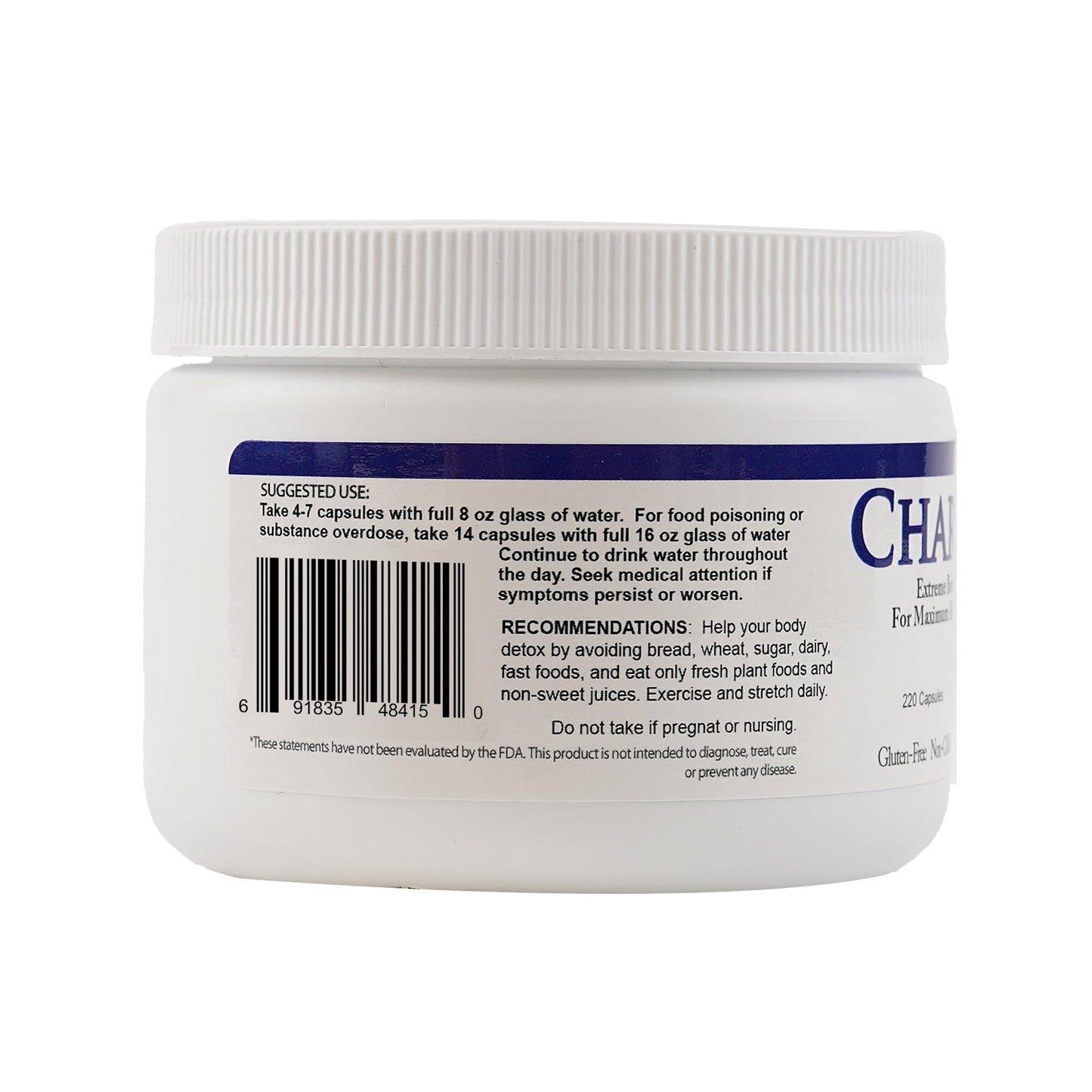 Authentic USA imported charcoal and bentonite clay capsules for digestive wellness support.