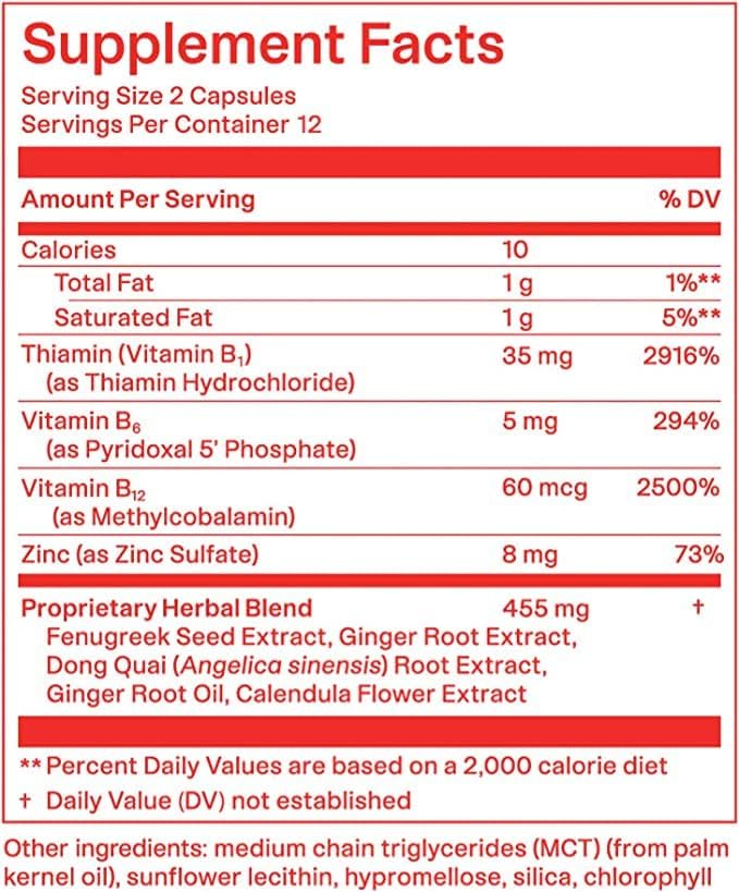 Detailed view of De Lune Cramp Aid supplement label