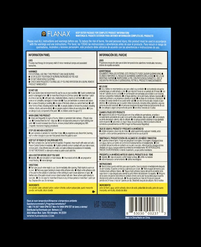 Flanax natural cramp relief patch application demonstration