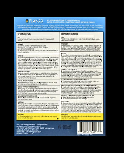 Flanax natural cramp relief patch application demonstration