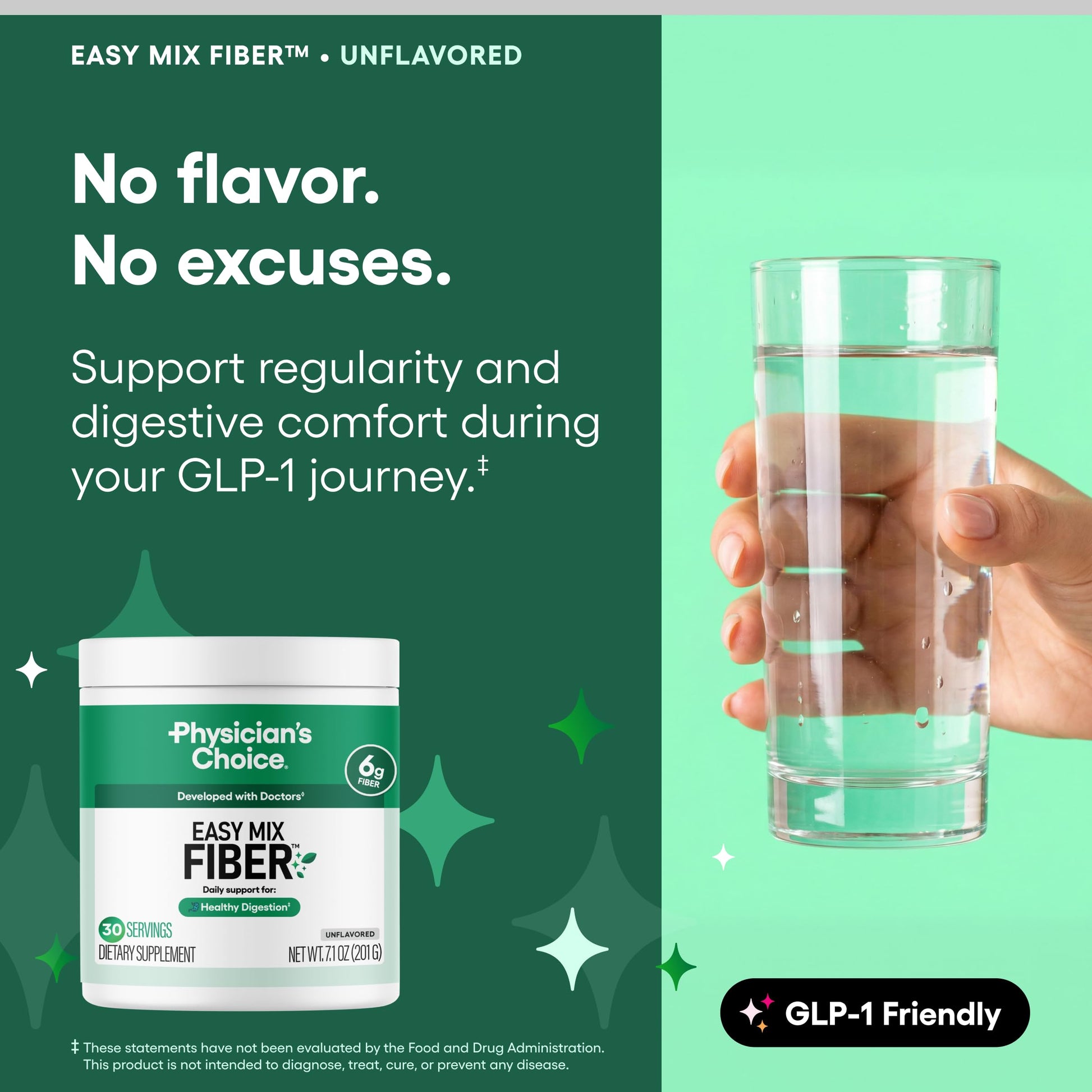 Physician's Choice USA imported premium prebiotic fiber powder for balanced hunger