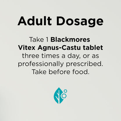 Side view of Blackmores Vitex packaging showing active ingredient dry fruit extract
