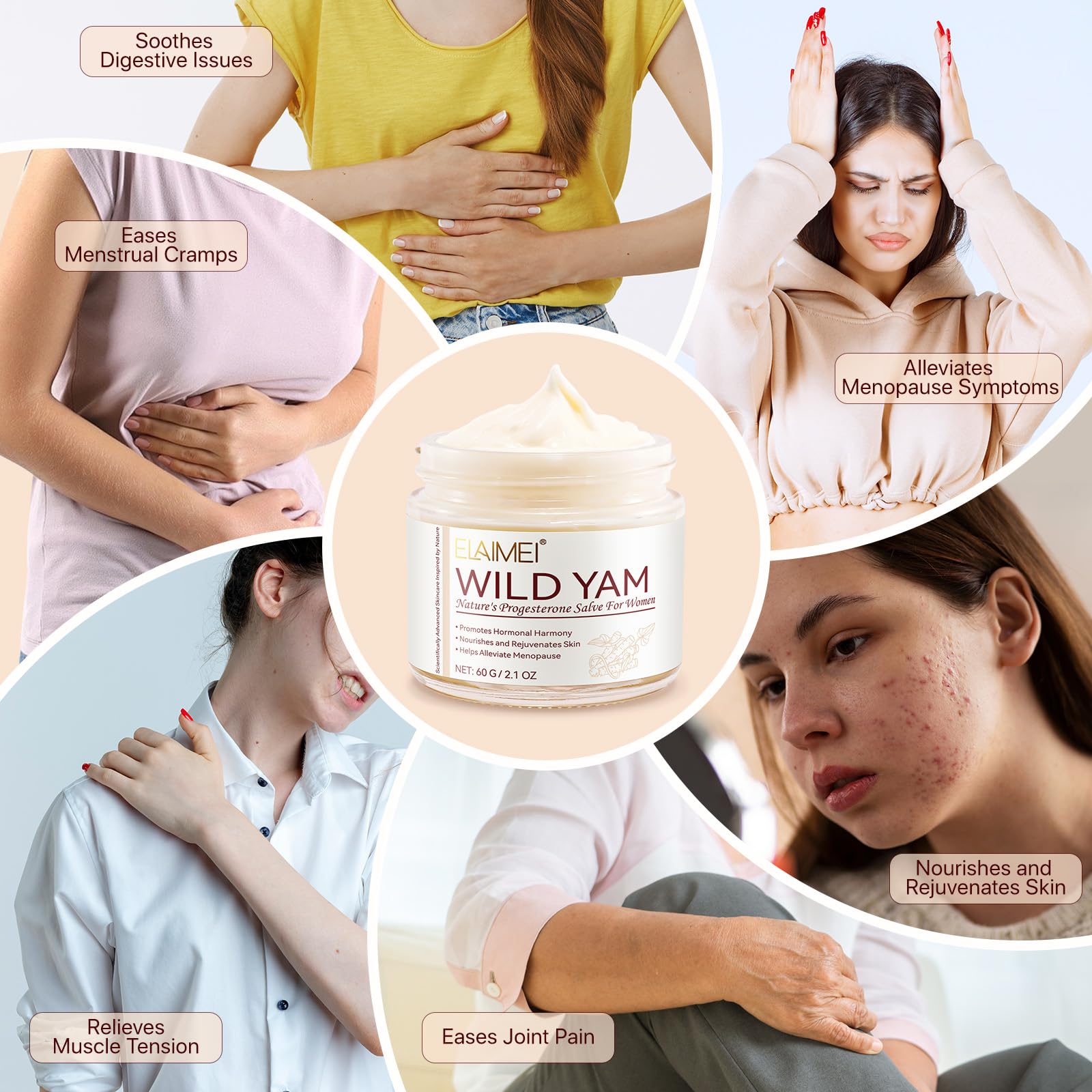 Close up of Arbcrn Wild Yam Cream label details