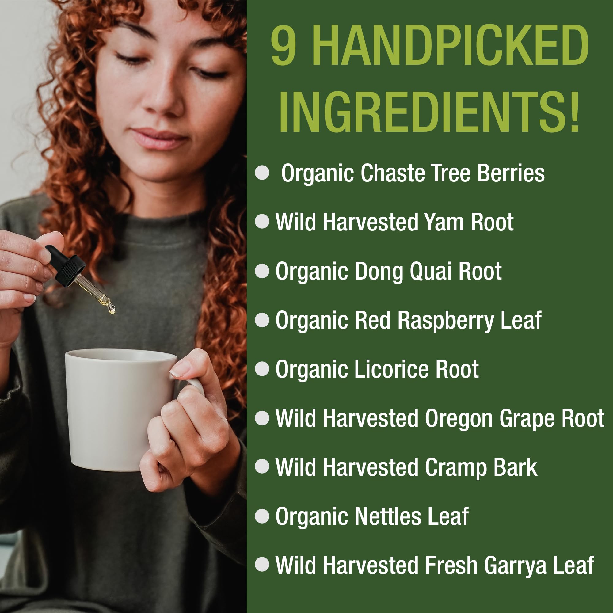 Peak Performance PMS Relief 9-In-1 liquid supplement ingredients label