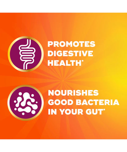 Metamucil adult prebiotic fiber gummies 120 count packaging details with benefits