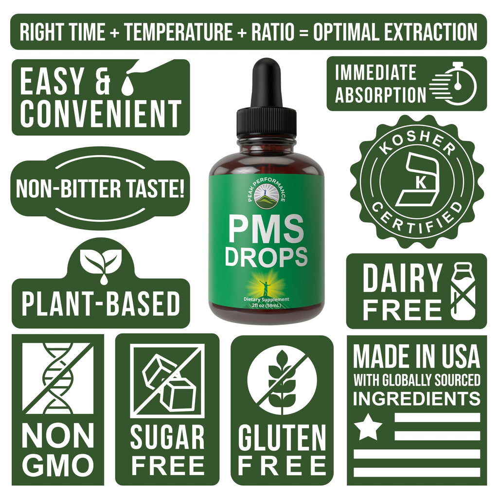 Authentic Peak Performance 9-In-1 PMS relief liquid supplement box