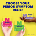 Three pack bundle of Midol Complete menstrual pain relief medication for women.