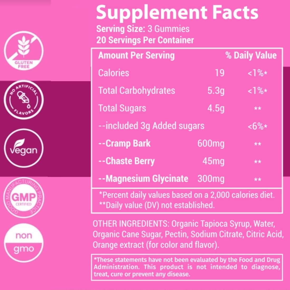 True Roots Menstrual Cramp Relief packaging side view