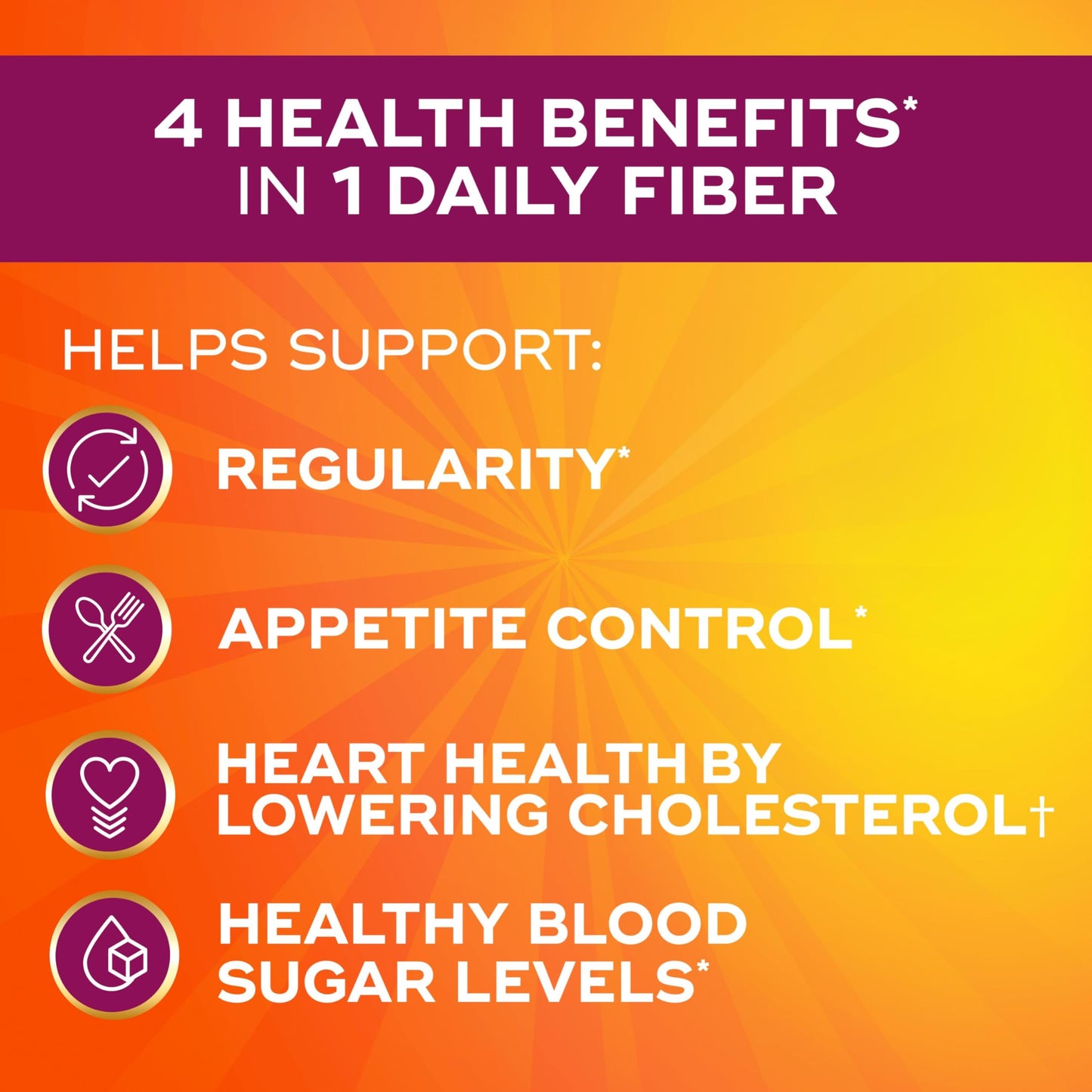 Metamucil 4 in 1 psyllium husk fiber supplement 114 tablespoons packaging