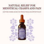 Herbs Etc. Cramp ReLeaf 1 fluid ounce liquid tincture showing supplement facts and organic ingredients.