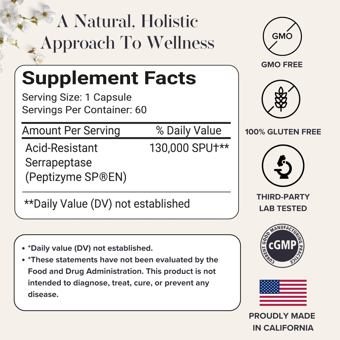 Aeva EndoRelief 60 capsules bottle label details