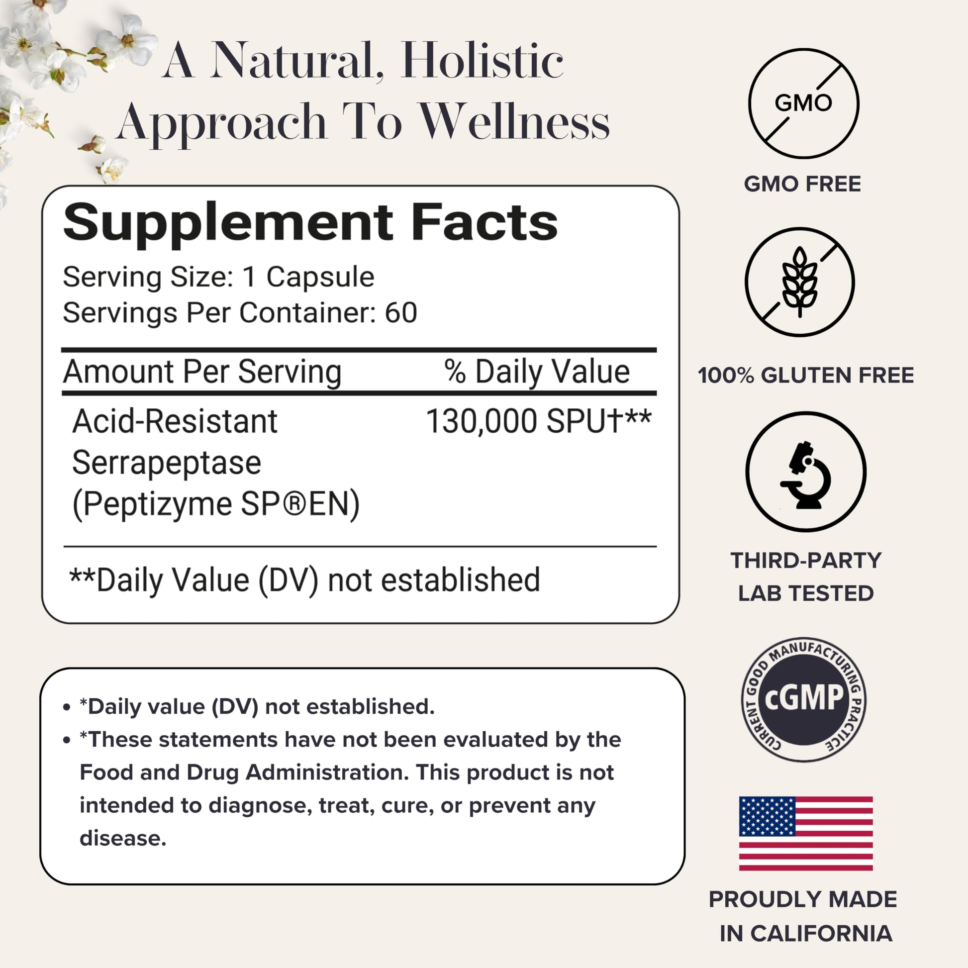 Aeva EndoRelief 60 capsules bottle label details