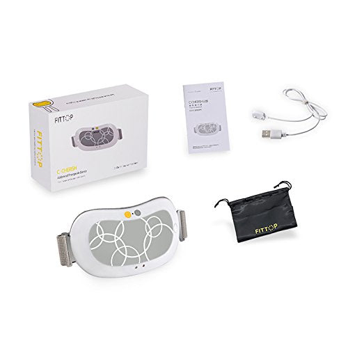 DailyObjects period cramp relief device displayed inside its premium gift box packaging.