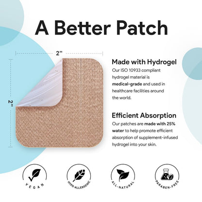 Woman wearing discreet Relevanex patch under everyday clothing