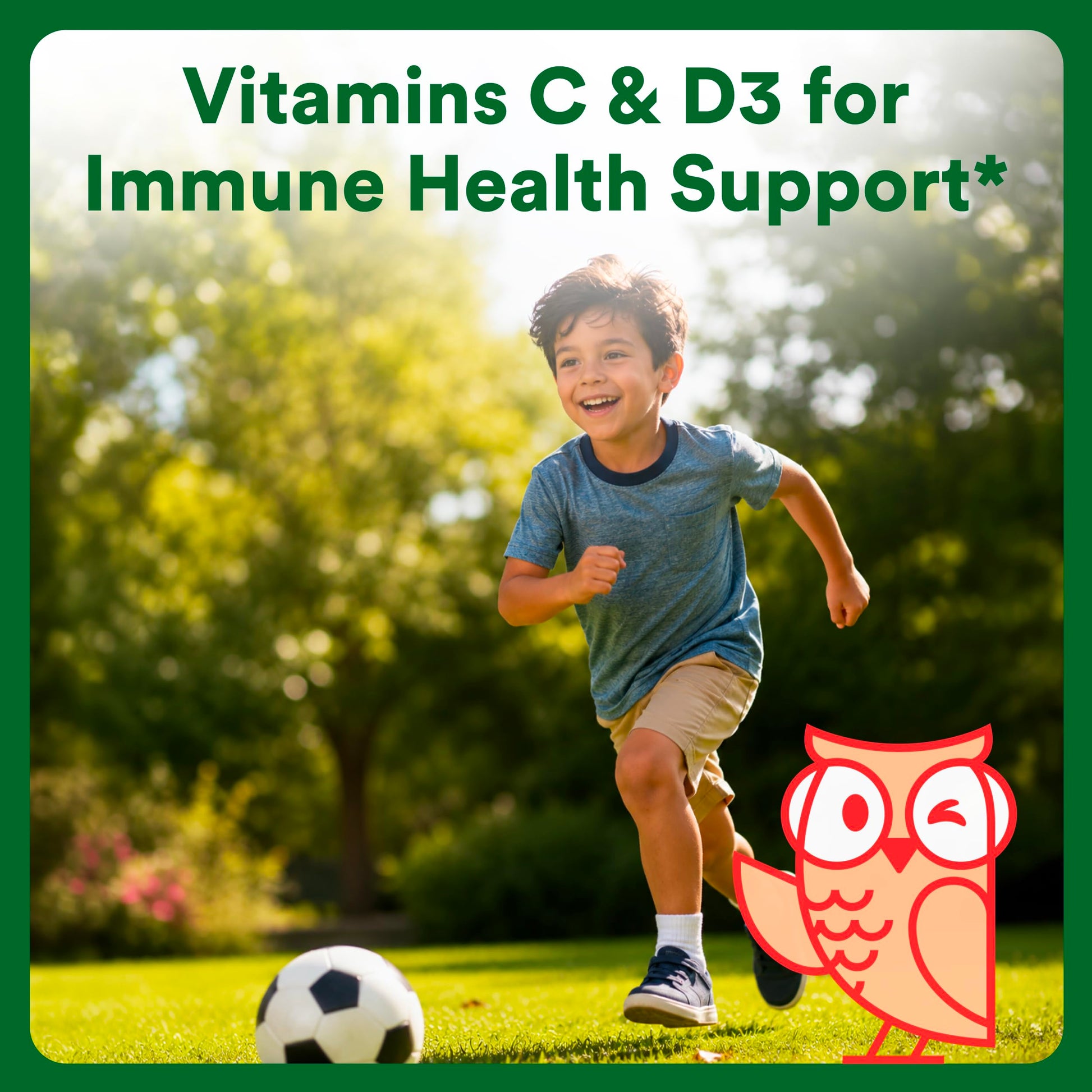 Three fruit flavored orange and strawberry prebiotic fiber gummies for children's digestion