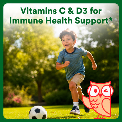 Three fruit flavored orange and strawberry prebiotic fiber gummies for children's digestion
