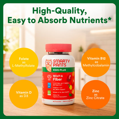 Gluten free children chewable multivitamin for immune defense and bone health