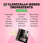 Women's hormone balance supplement capsules in travel-friendly sachet