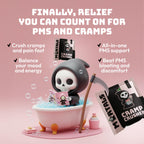 Natural PMS relief supplement box for menstrual cycle support