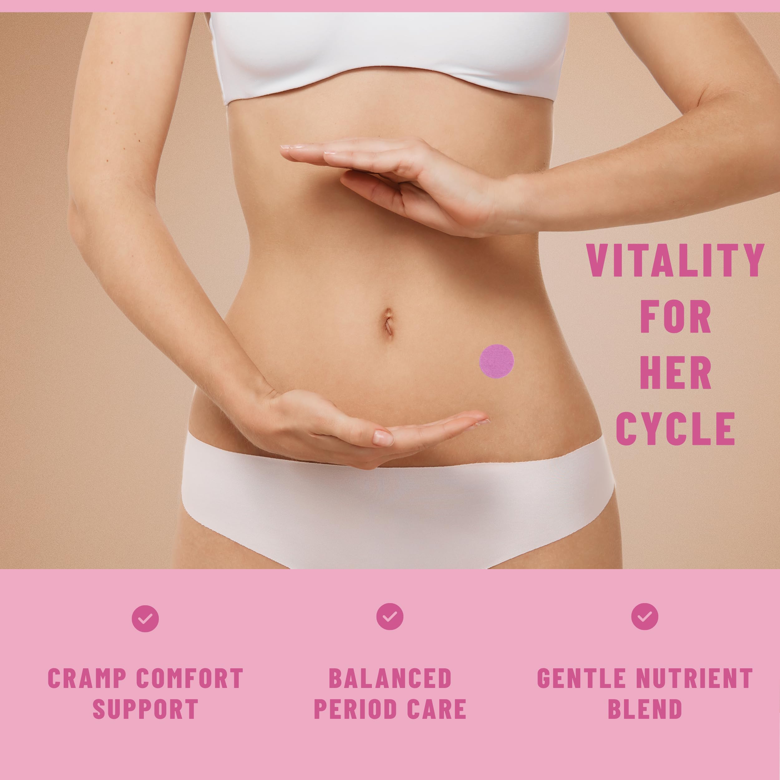 Tolevita herbal menstrual cramp support patch application