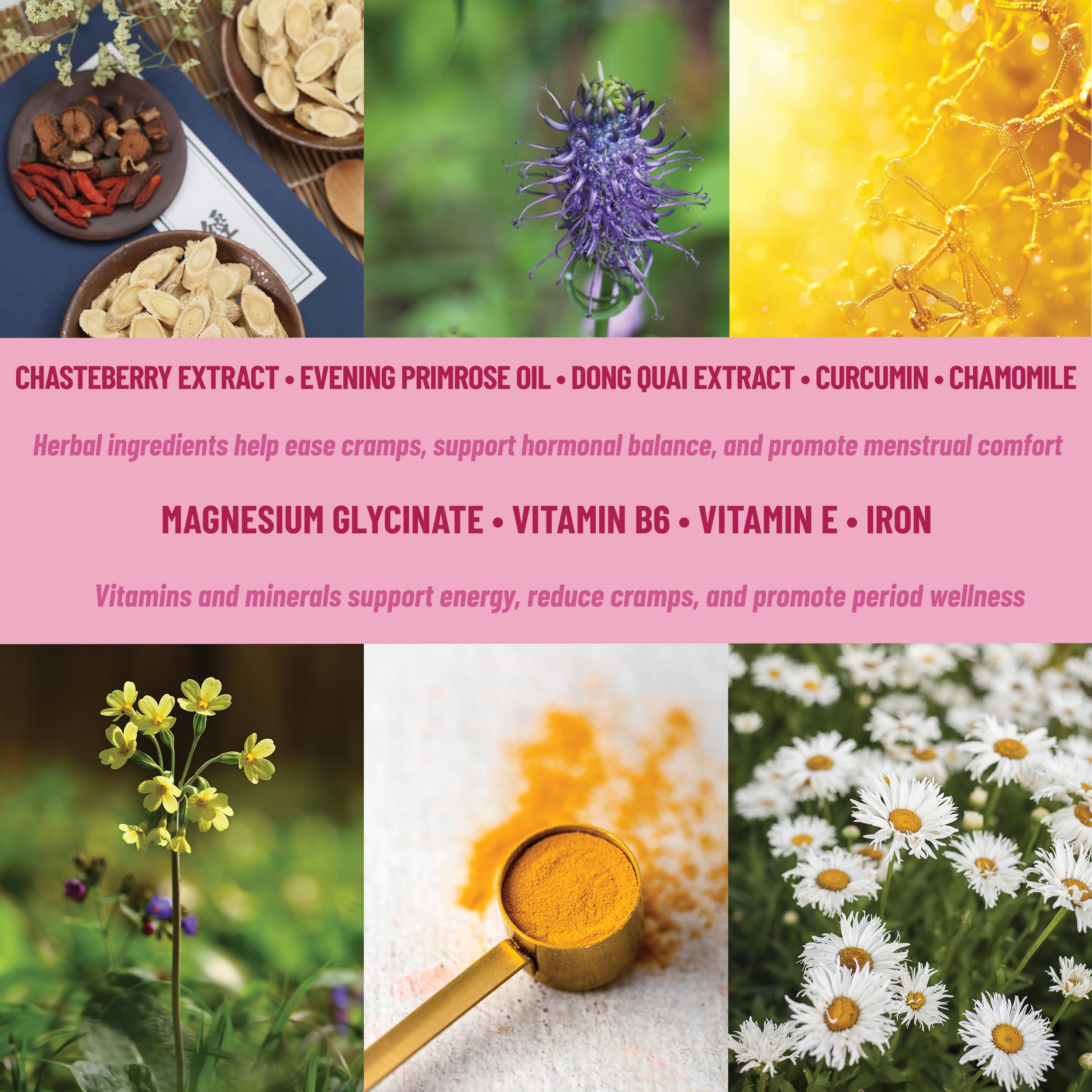 Ingredients list on Tolevita period relief patch packaging
