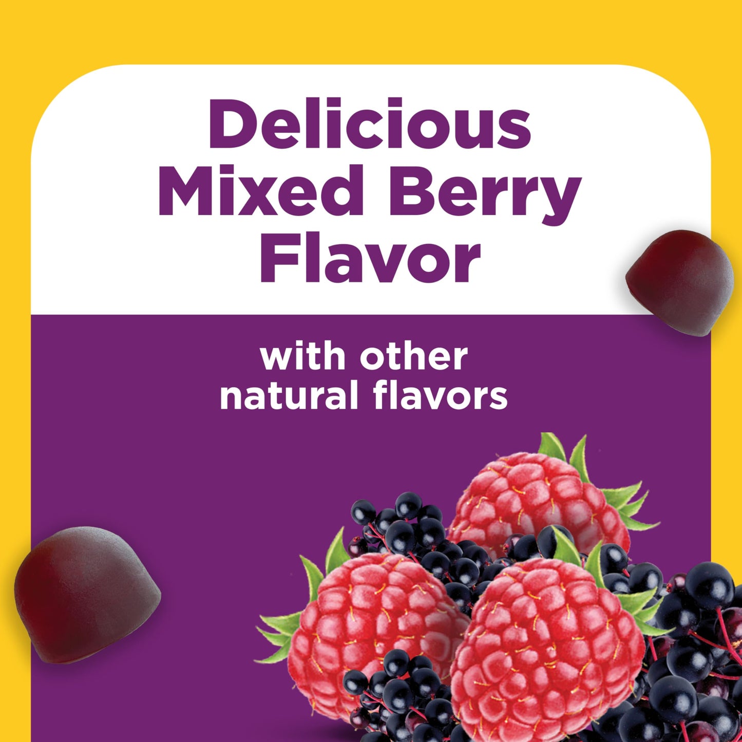 Gluten free pectin based mixed berry digestive gummies ingredient list view