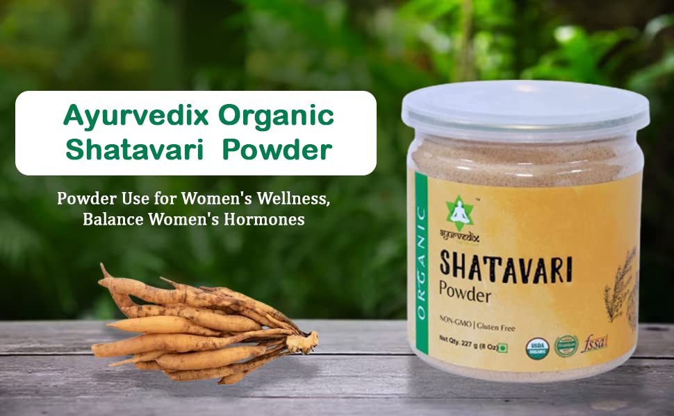 Ayurvedix Shatavari supplement jar in a lifestyle setting