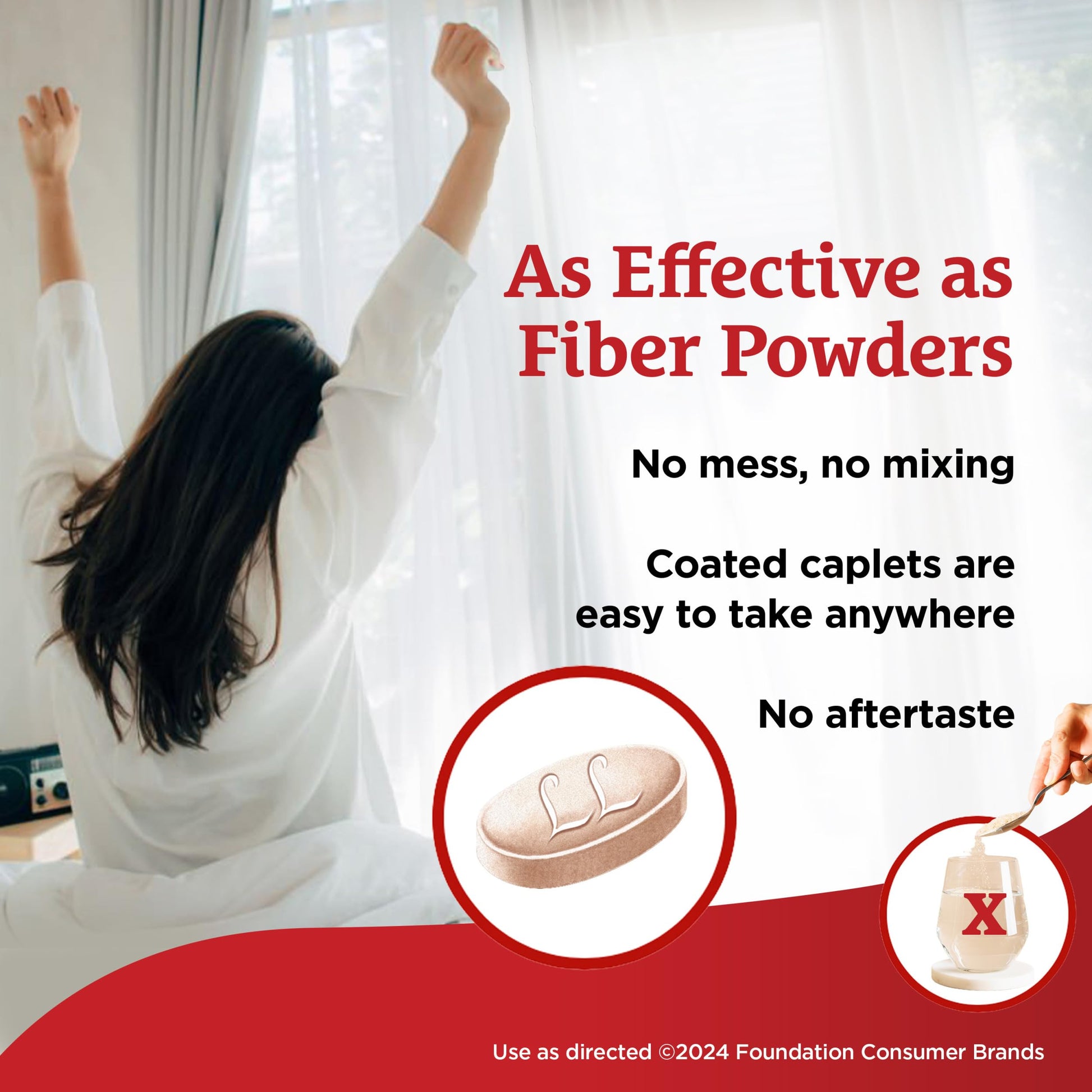 FiberCon daily digestive regularity supplement container showing clear safety warnings.