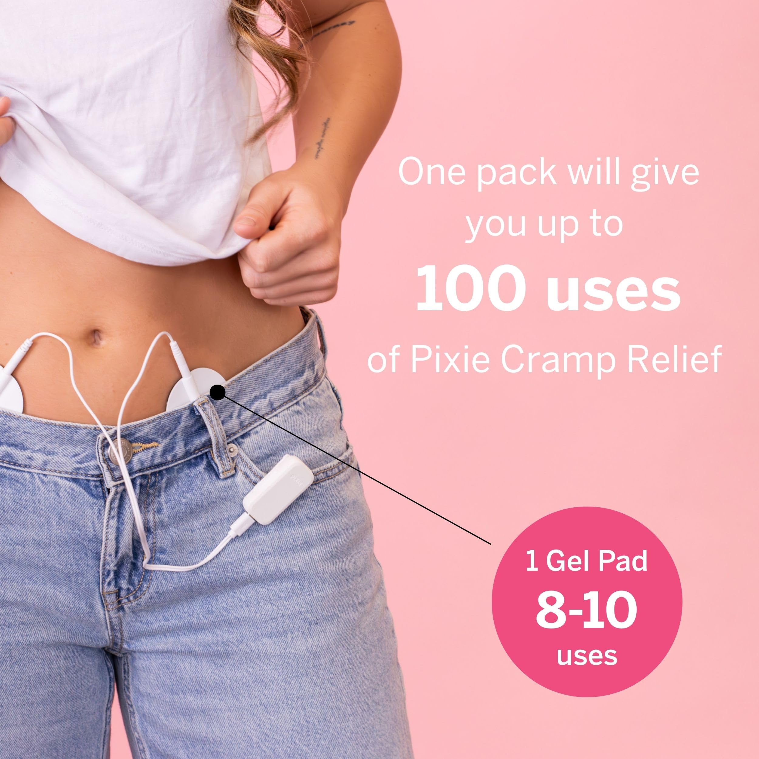 Compact and discreet menstrual TENS device replacement accessories pack of twenty.