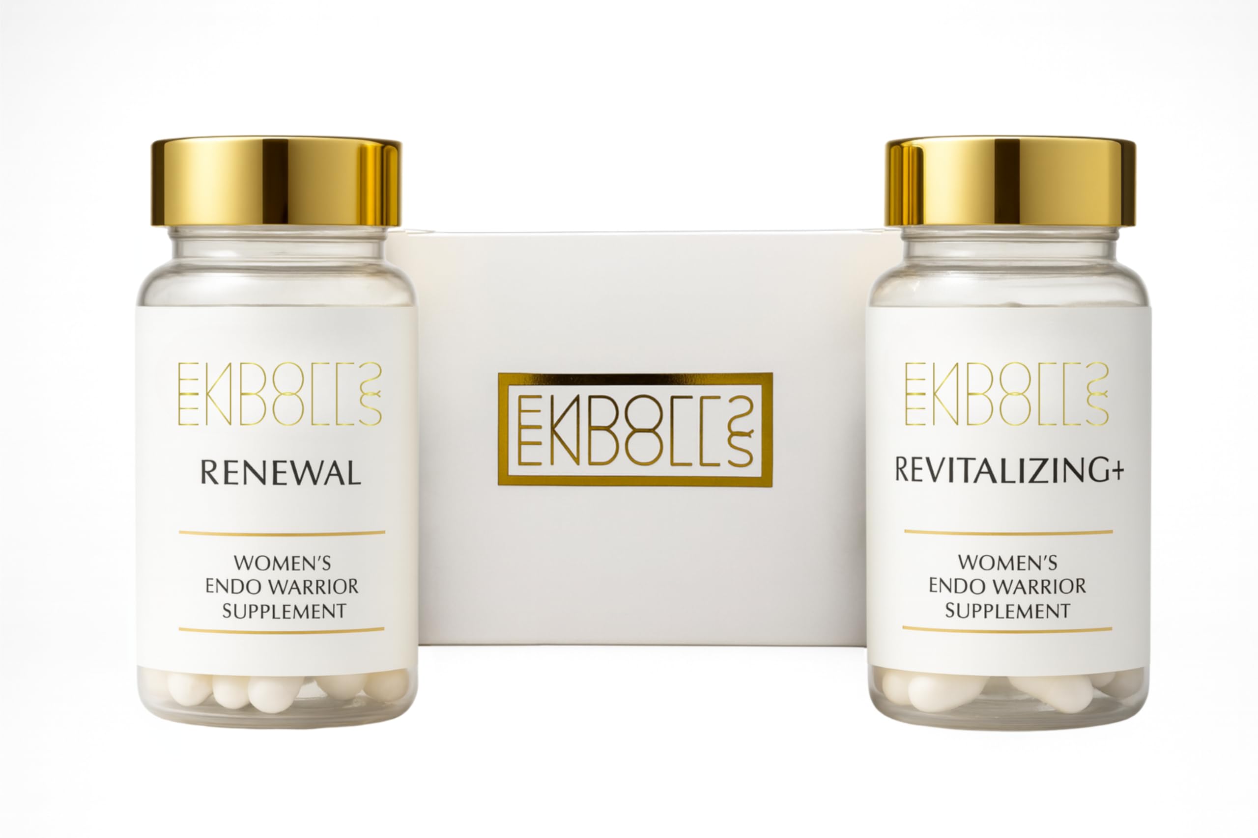 Side view of Endolls Endo Warrior natural formula bottle
