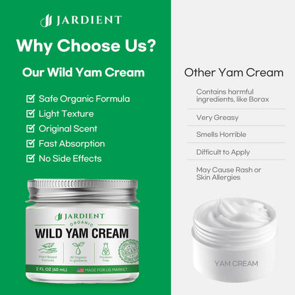 Nature Ziran Wild Yam Cream jar with botanical ingredients