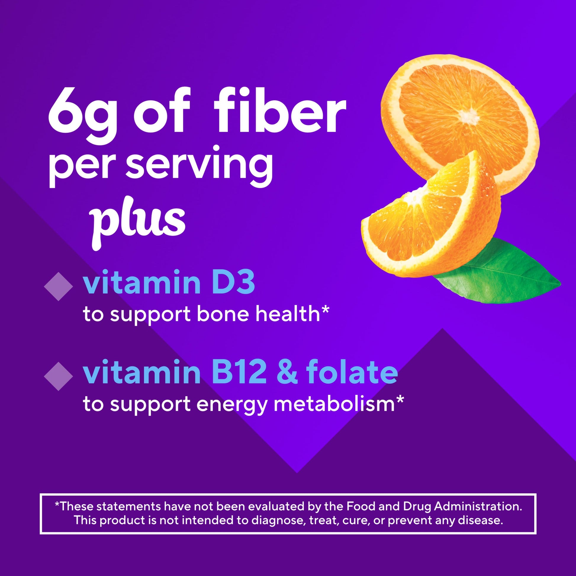 Vitafusion three gummy serving size display showing citrus color and texture