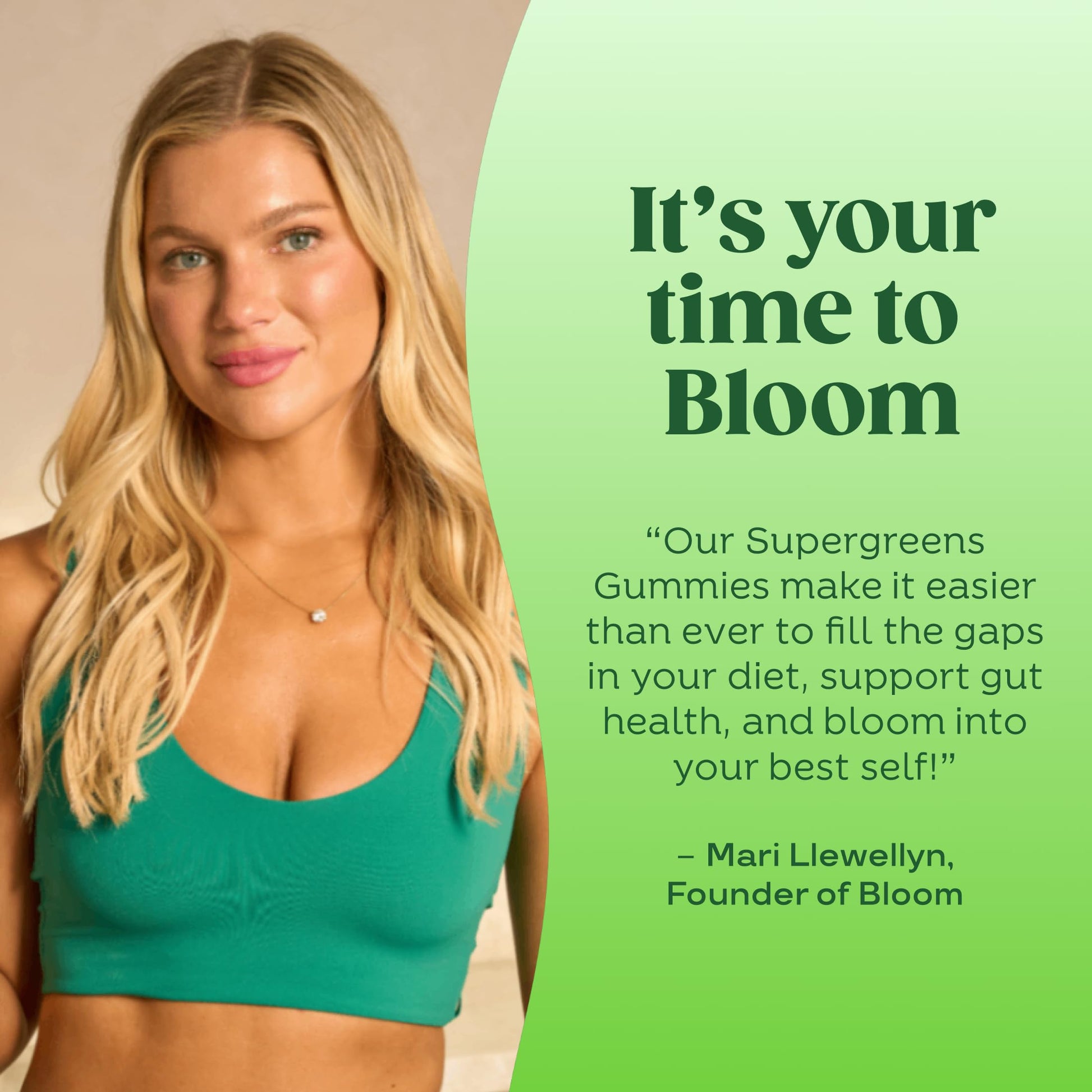 Bloom Nutrition chewable superfood fiber gummies for adult digestive wellness
