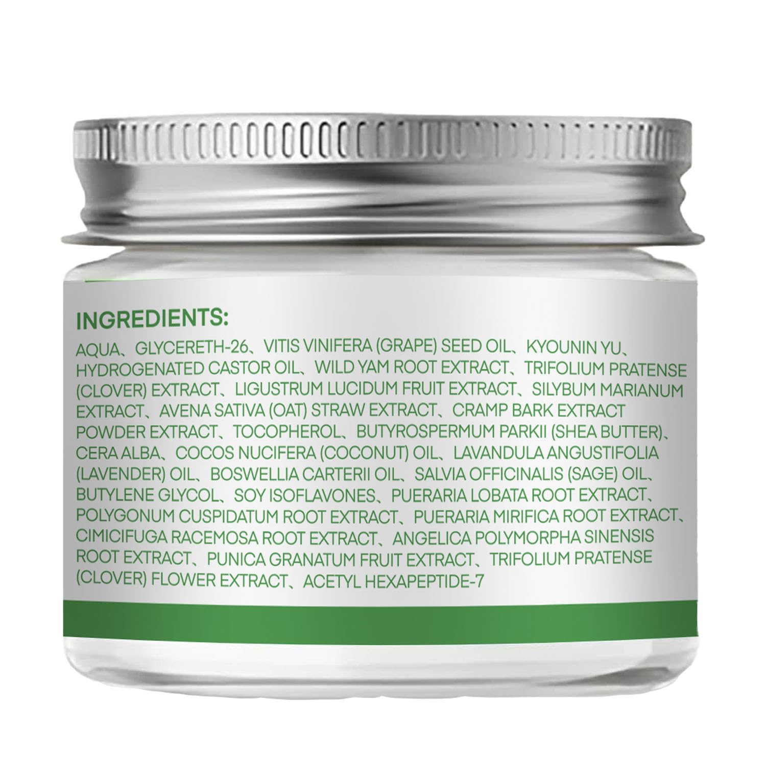 Nature Ziran Wild Yam Cream side profile of jar
