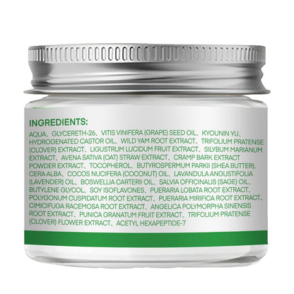 Nature Ziran Wild Yam Cream side profile of jar