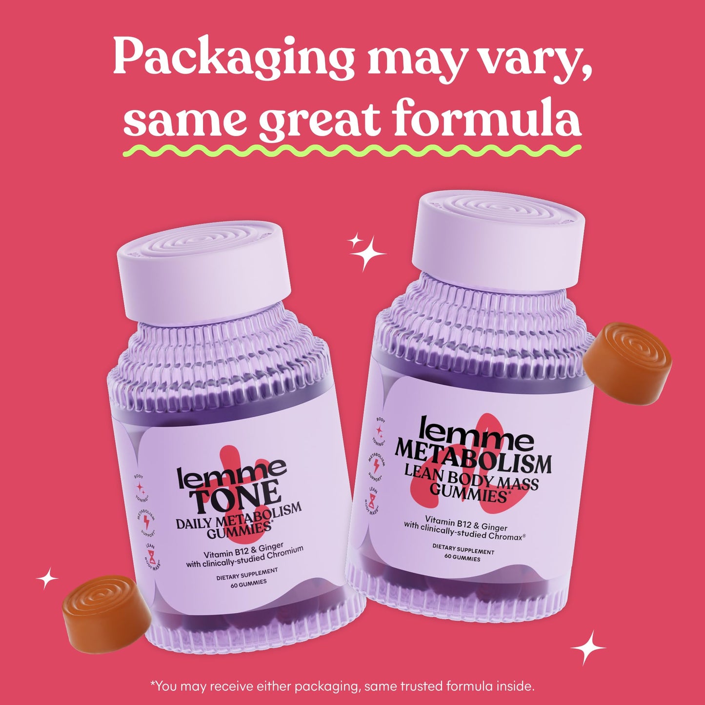 Lemme Tone Watermelon Apple flavored dietary supplement facts panel