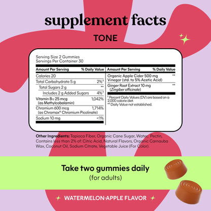 Lemme Tone non GMO gluten free vegan gummies product seal