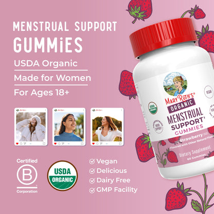 Usage instructions for MaryRuth's PMS gummies