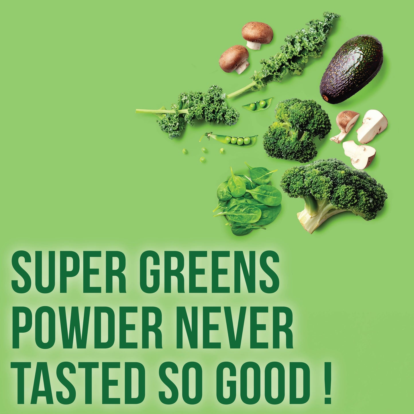 USA imported organic daily greens supplement for digestive and immune health.