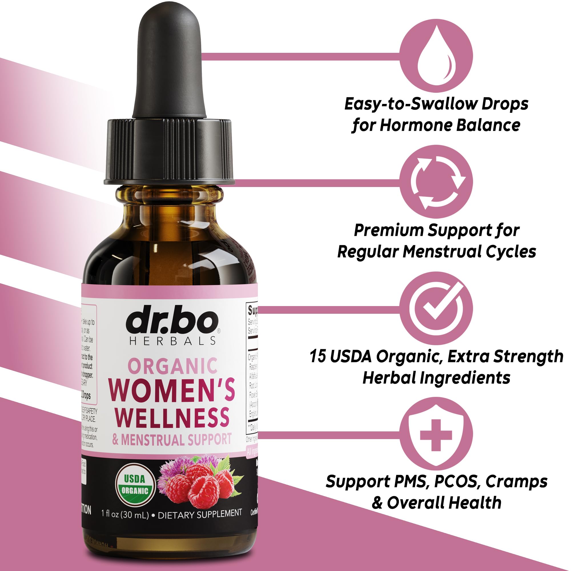 Dr. Bo organic herbal supplement nutrition label