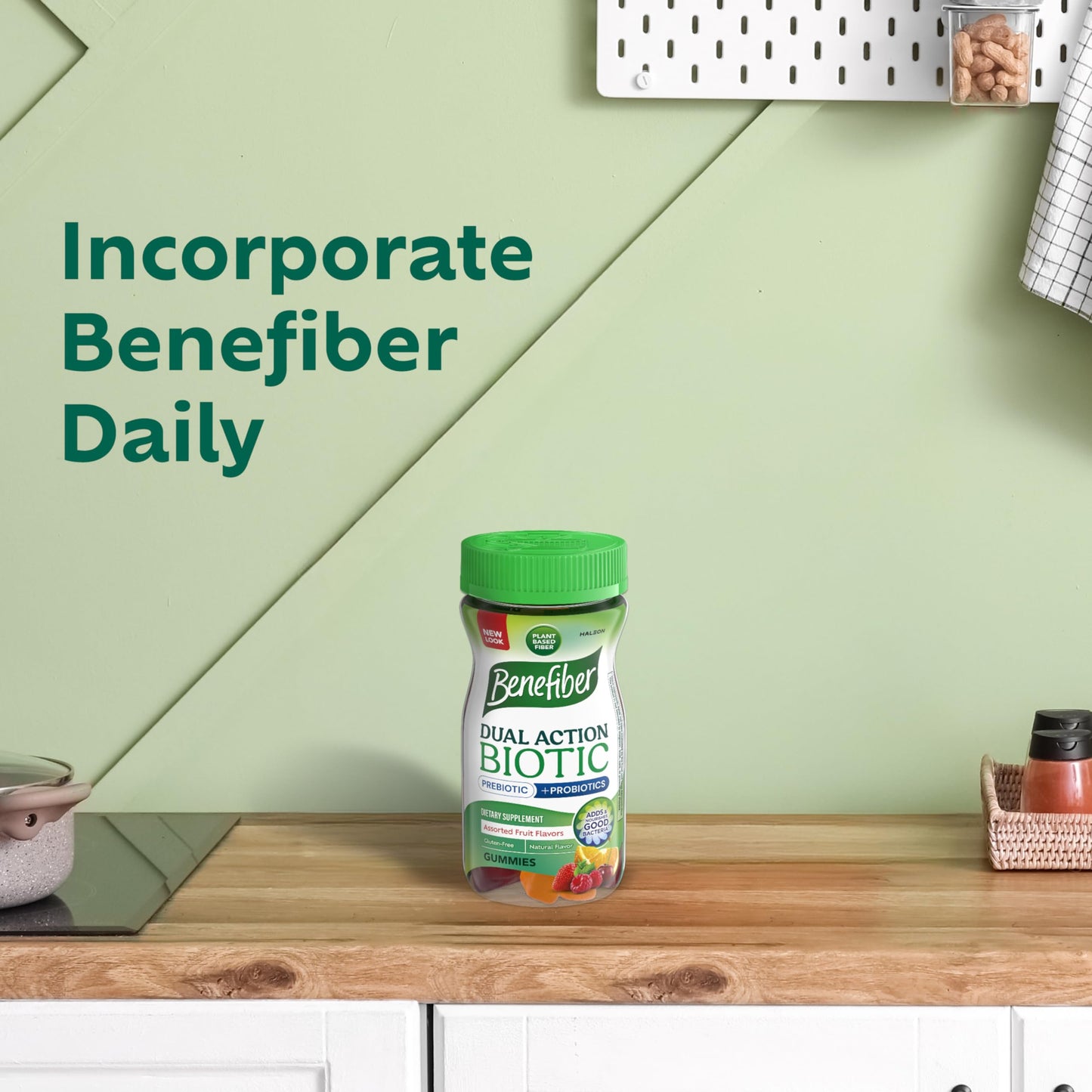 Authentic USA imported Benefiber premium dietary fiber and probiotic supplement packaging details