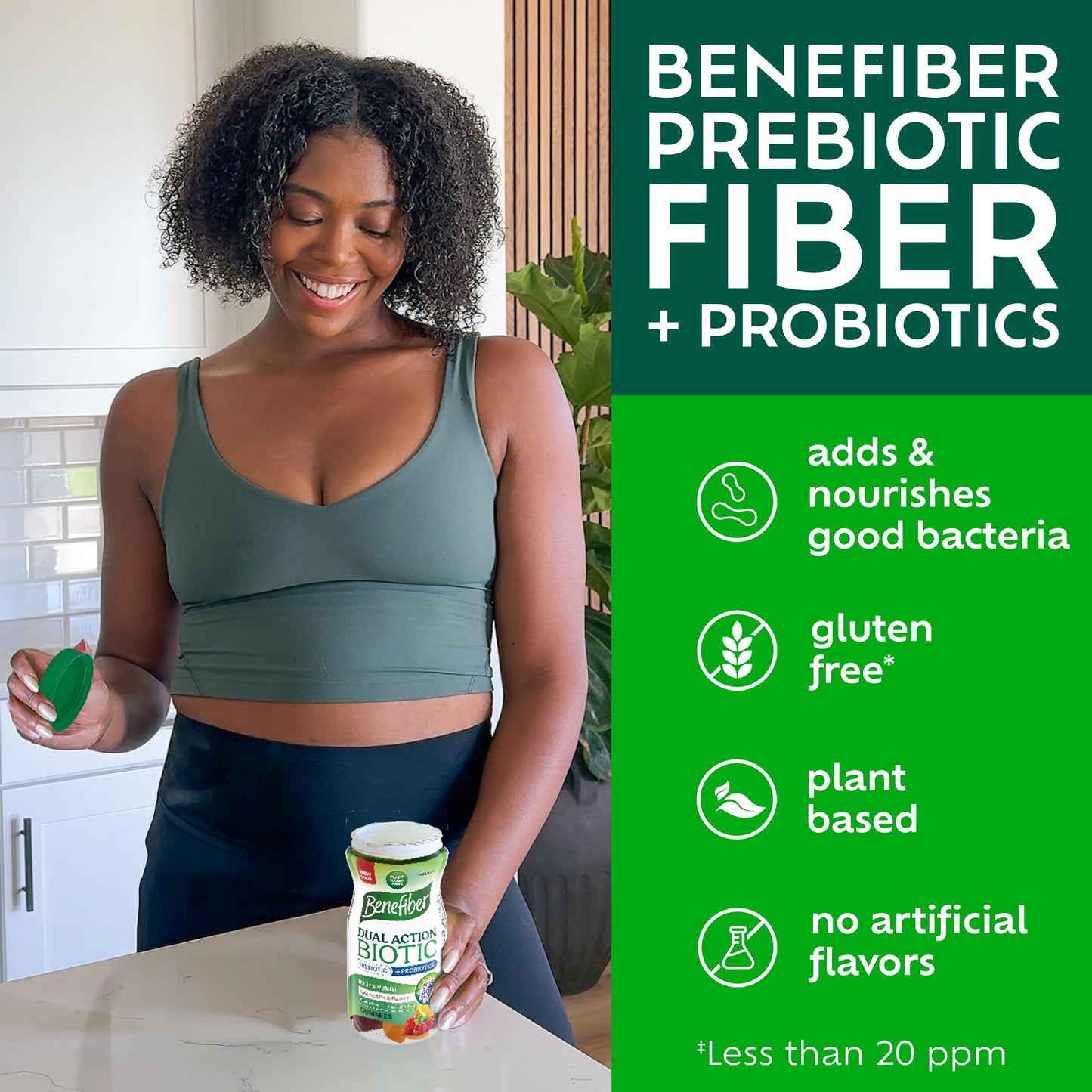 Benefiber daily prebiotic and probiotic formula for bloating relief and regularity overview