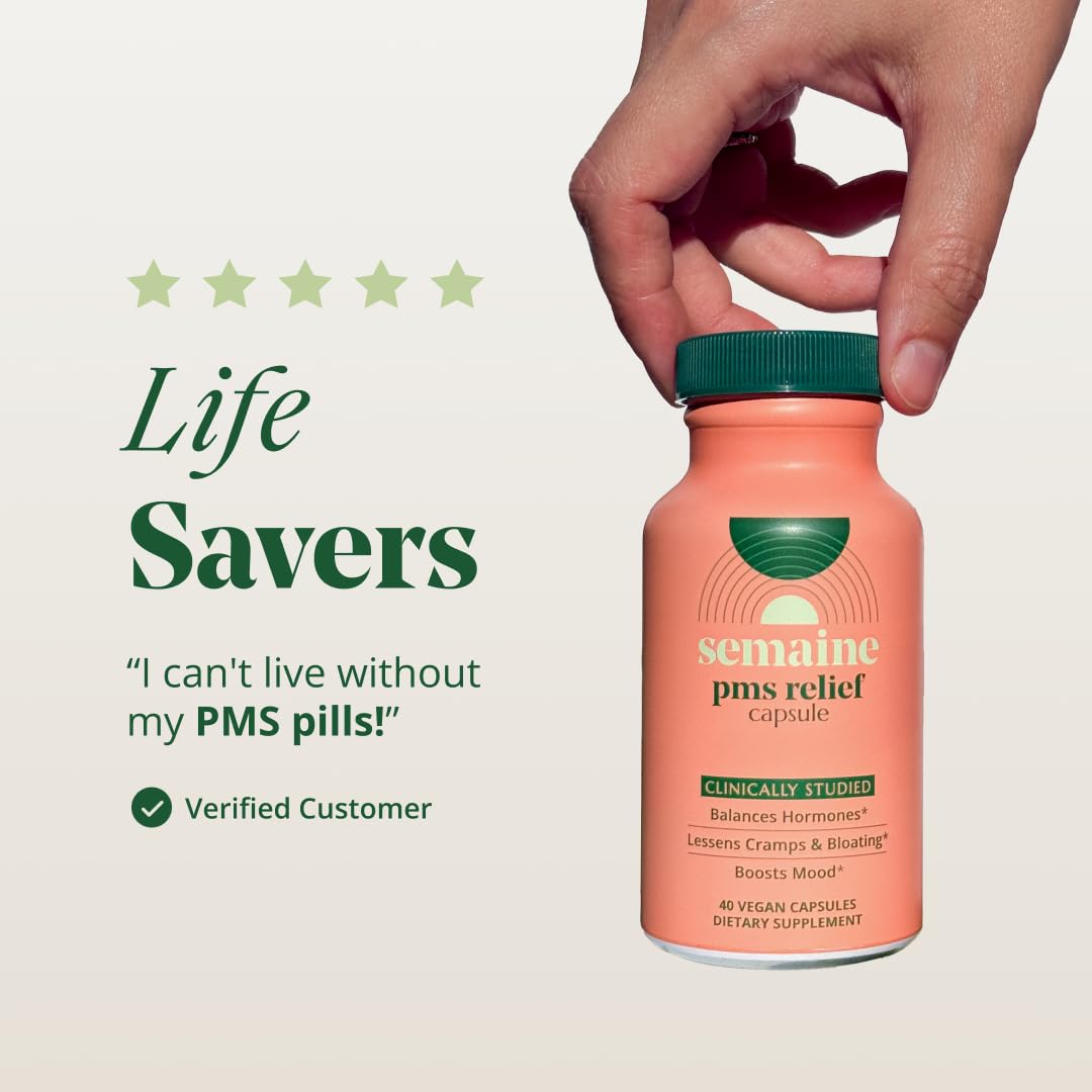 Authentic USA imported Semaine PMS supplement bottle